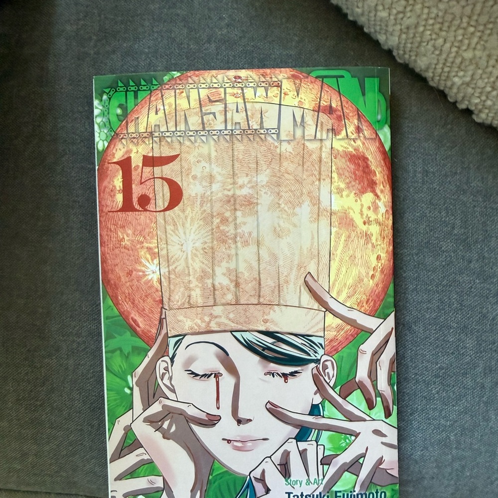Chainsaw man -Manga Volume 15 with Illustrated Orange Moon Cover